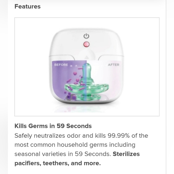 Munchkin 59s Mini Portable UV-C Sterilizer - Picture 6 of 7